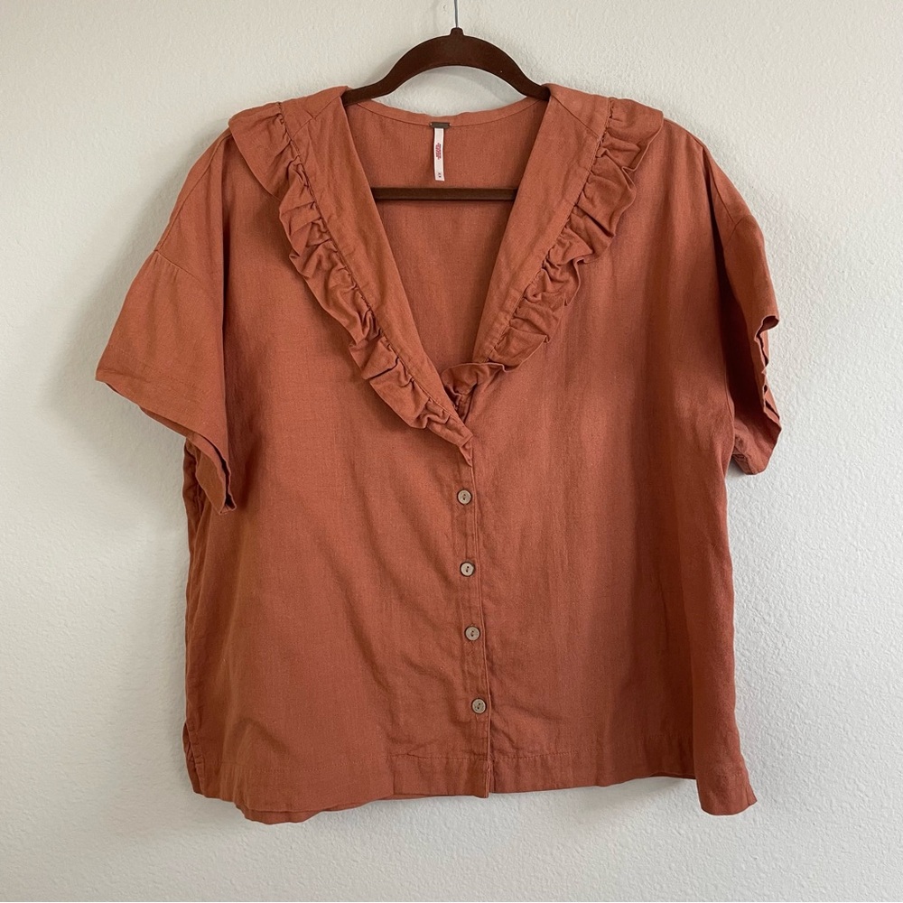 Free People Endless Summer The Simple Pleasures‎ Shirt Top Size M - Picture 4 of 10